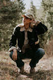 Collins Suede Jacket in Black FINAL SALE