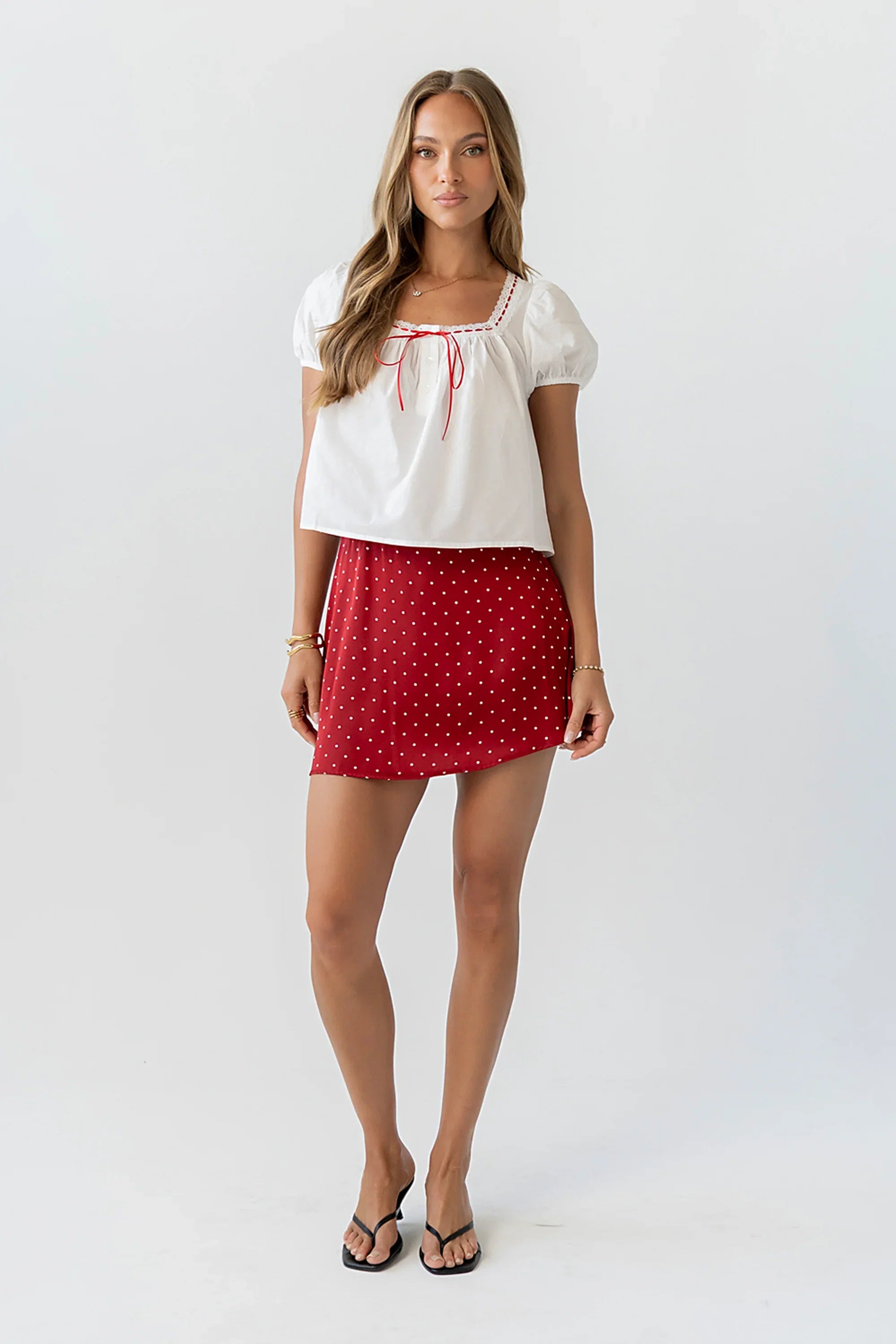 Joanna Polka Dot Mini Skirt