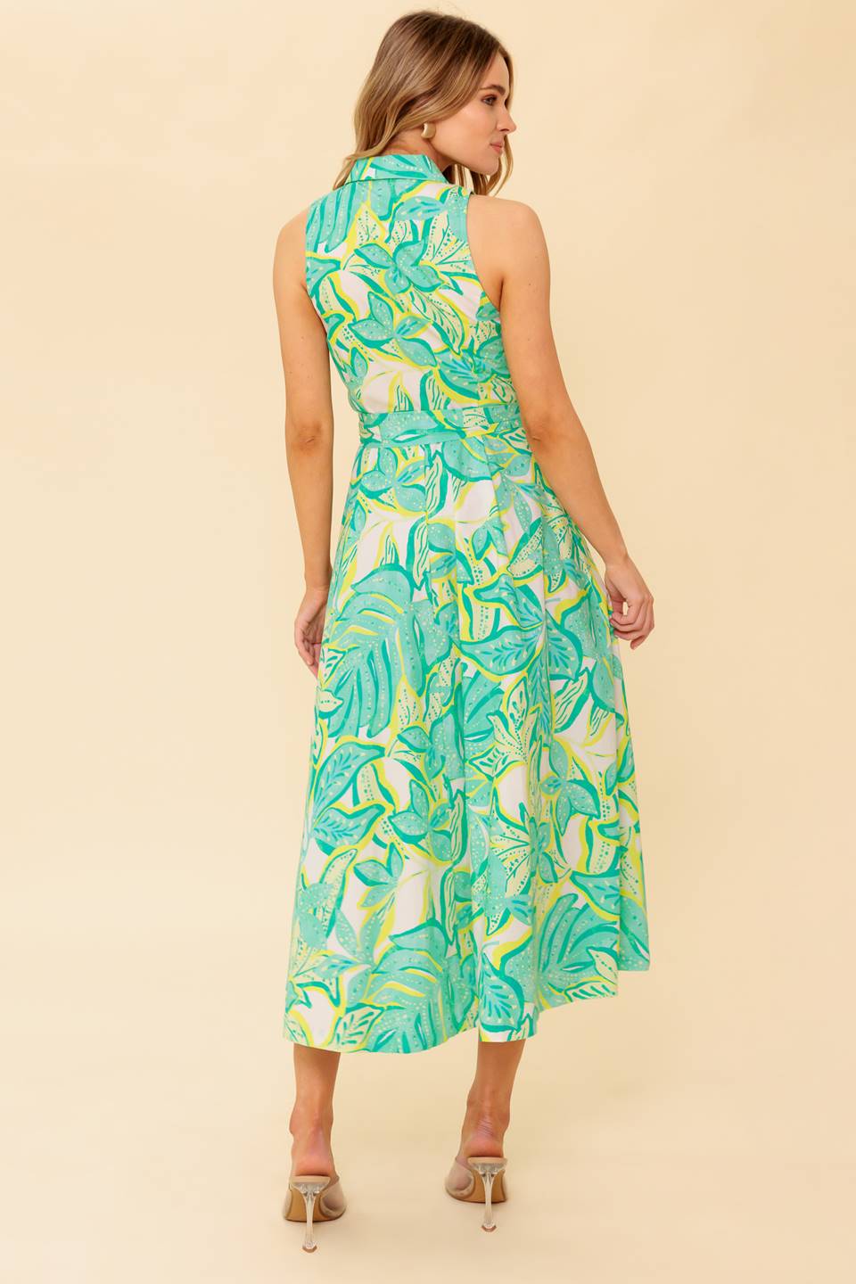 DAYS WITH YOU MIDI SHIRT DRESS GREEN