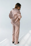 Hailey Striped Baggy Pants in Mauve