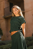 Micah Smocked Blouse in Teal FINAL SALE
