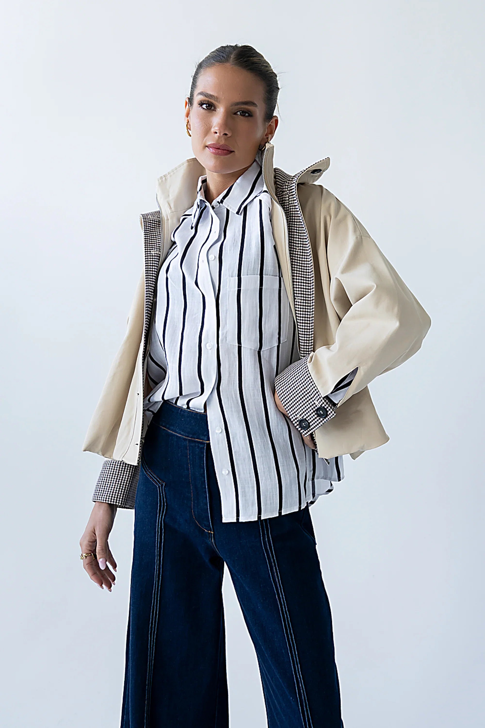 Ronie Striped Button Up