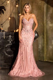 Gwyneth Gown Beaded Corset Dress