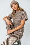 Jannet Striped Top in Brown