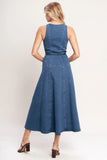 SUNDAY STROLL DENIM MIDI DRESS