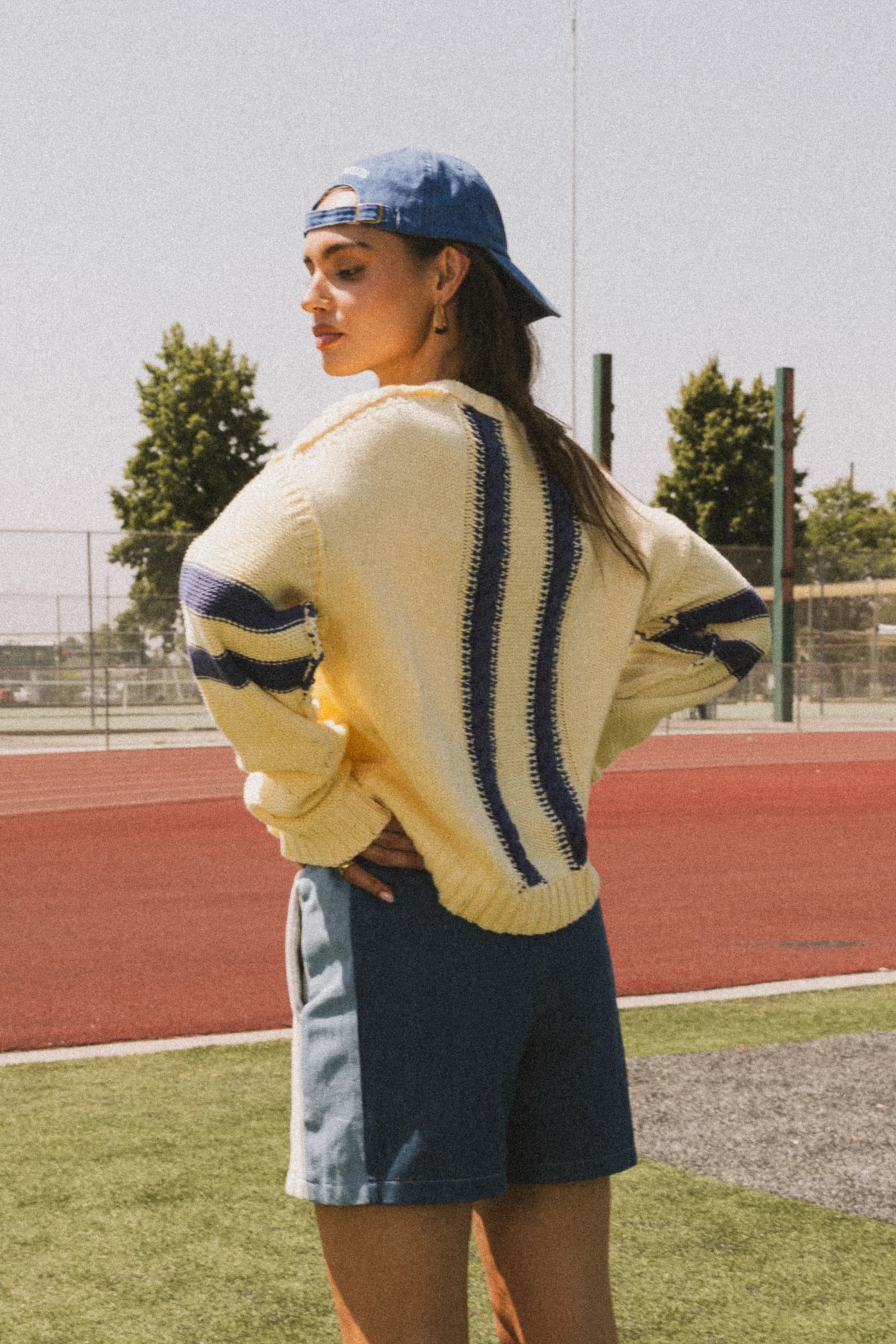 Route Cable Knit Sweater in Yellow FINAL SALE