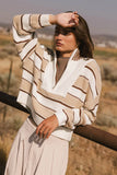 Kandy Half Zip Sweater in Ecru FINAL SALE