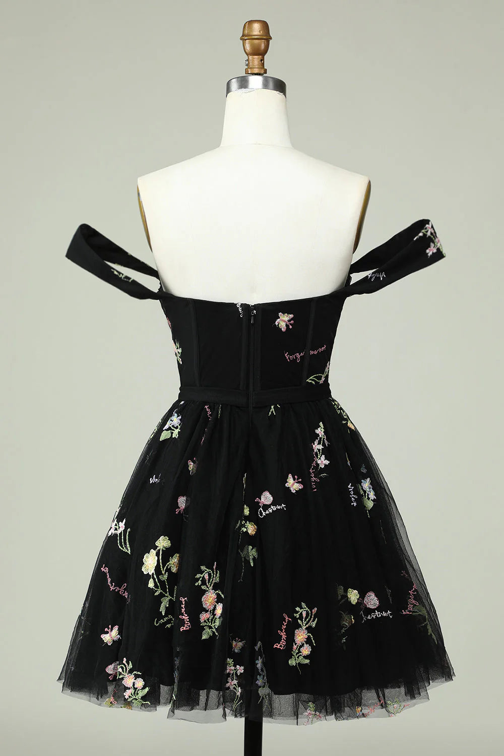 Cute Grey Blue A Line Sweetheart Convertible Short Homecoming Dress with Embroidery