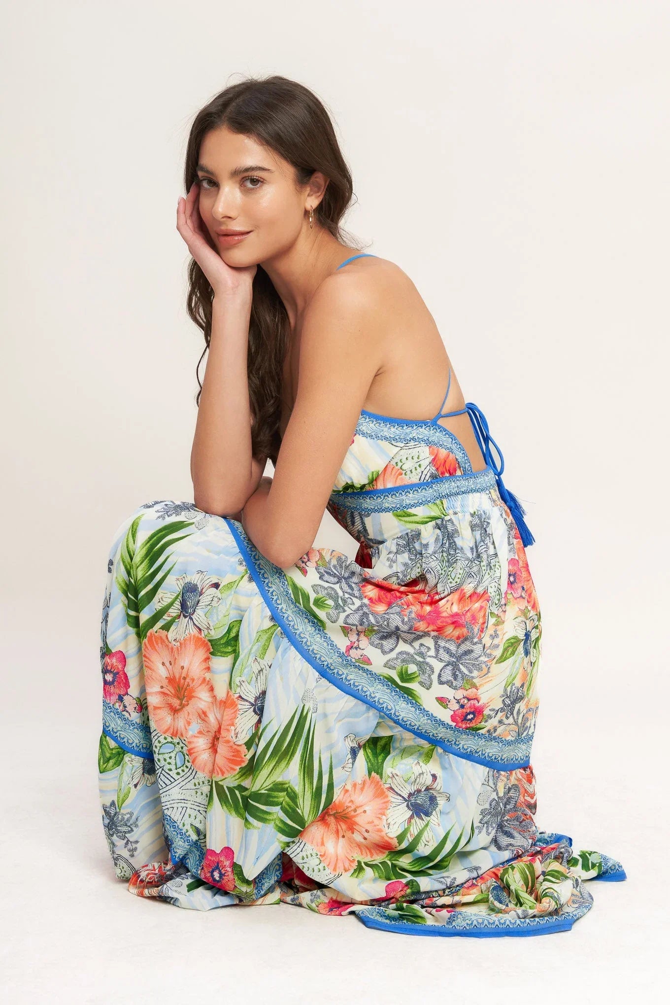 FRESH BOTANICAL MULTI FLORAL MAXI DRESS