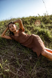 Reno Twist Dress in Brown FINAL SALE