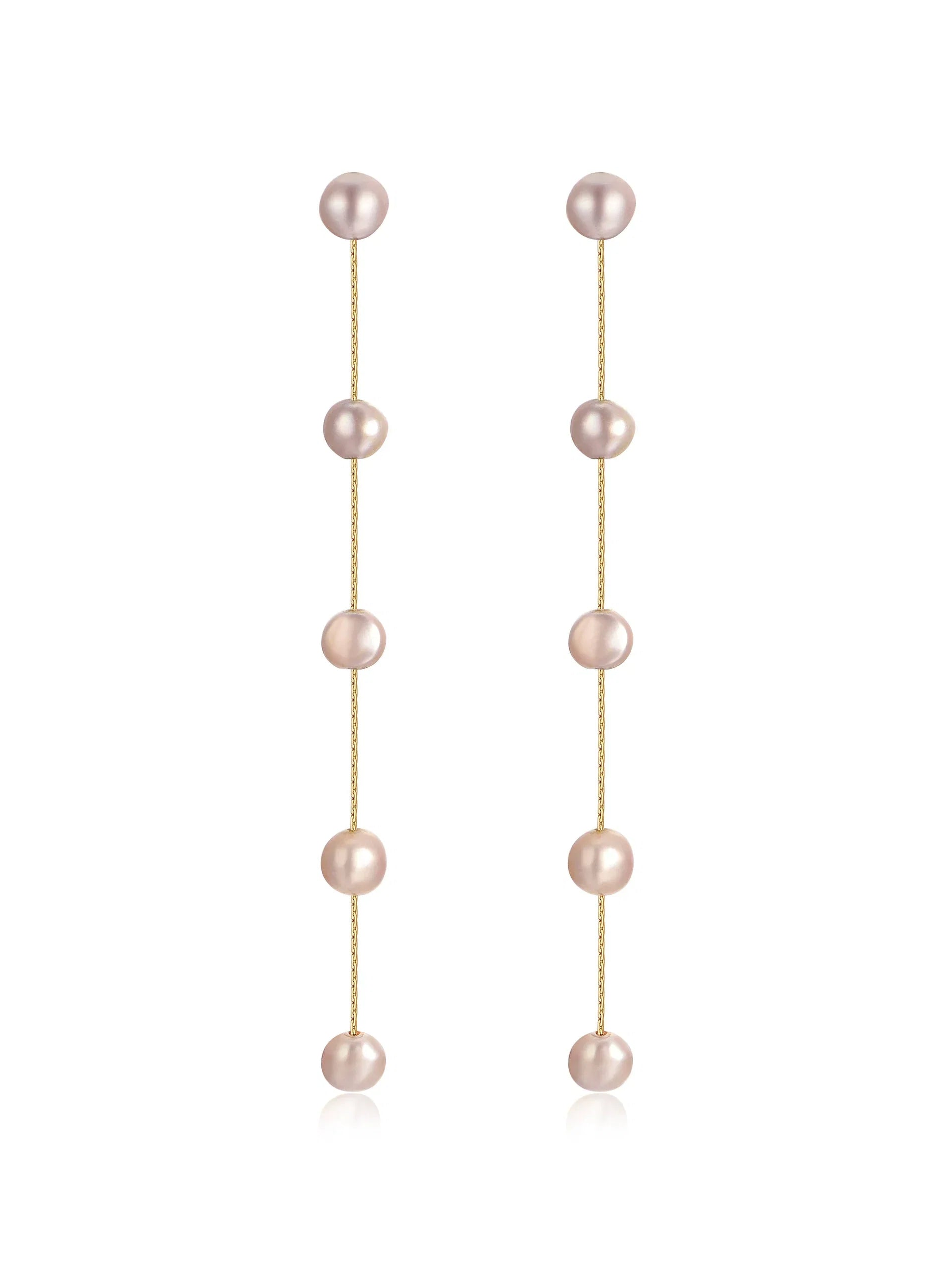 Dripping Pearl Delicate Drop Earrings