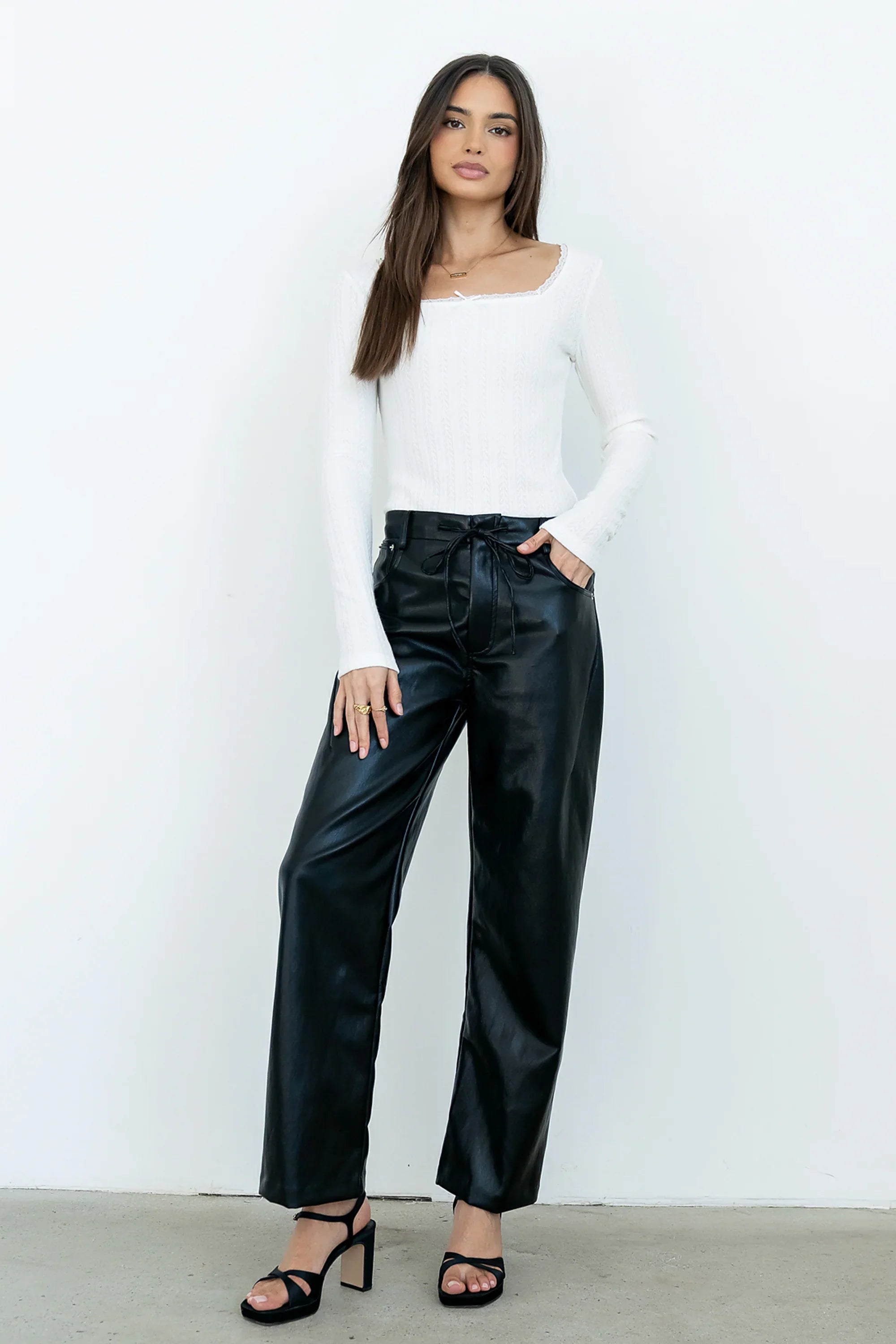 Andrea Knit Top in Off White