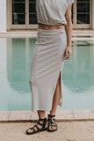 Camille Striped Midi Skirt
