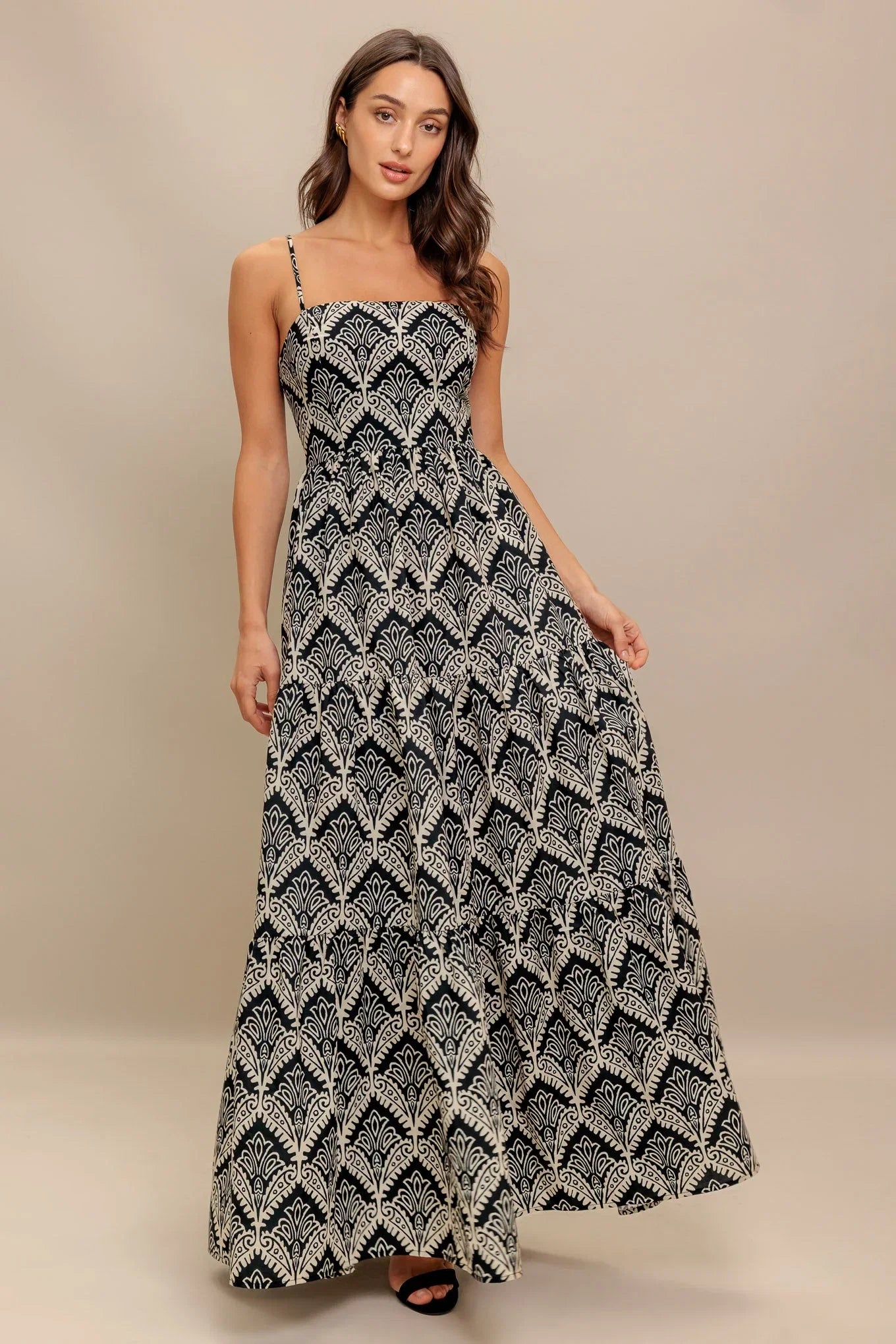 Hazelwood Garden Maxi Dress Black Ivory