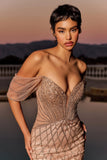 BRIAR GOWN BEADED OFF THE SHOULDER MERMAID DRESS