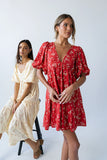 Lizzy Floral Mini Dress in Red FINAL SALE