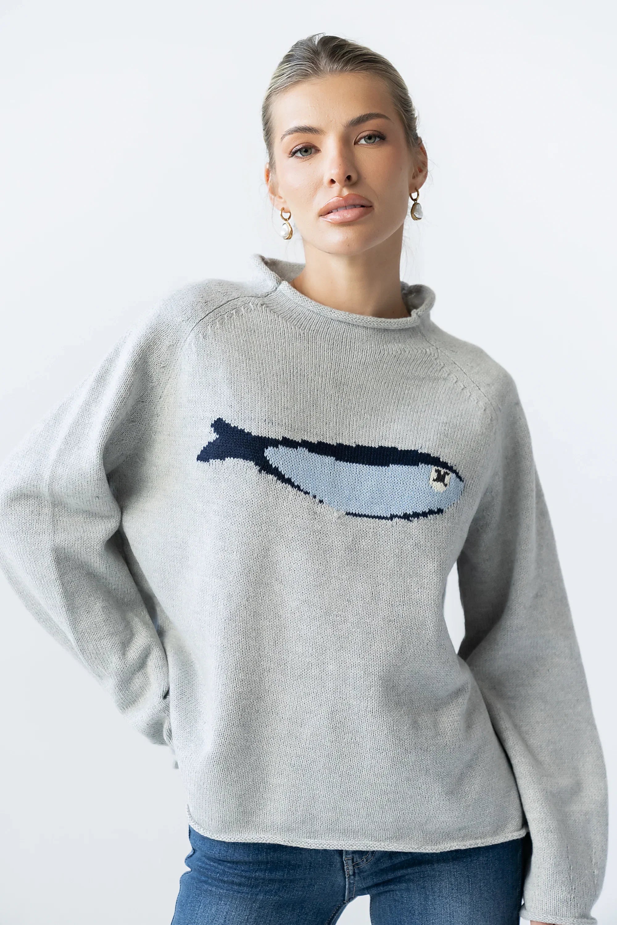 Brady Knit Sweater in Grey