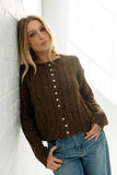 Katira Button Up Sweater in Brown