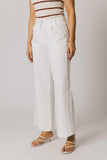 Karie Crochet Pants in White FINAL SALE