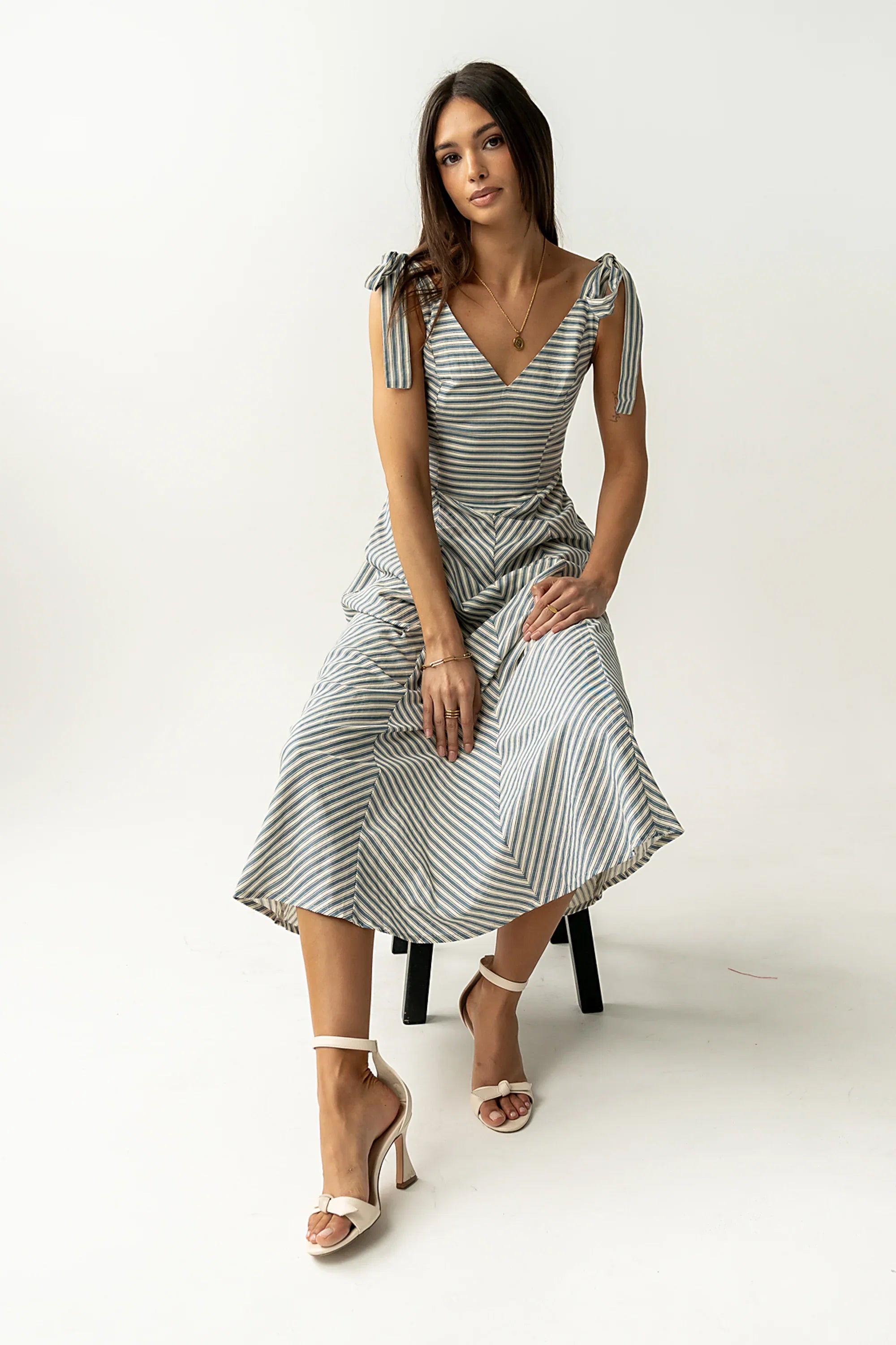 Michelle Striped Maxi Dress