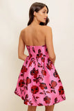 WAVERLY MINI DRESS PINK FLORAL
