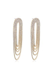 Crystal Drape Fringe Earrings