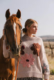Hartley Floral Sweater in Mocha FINAL SALE