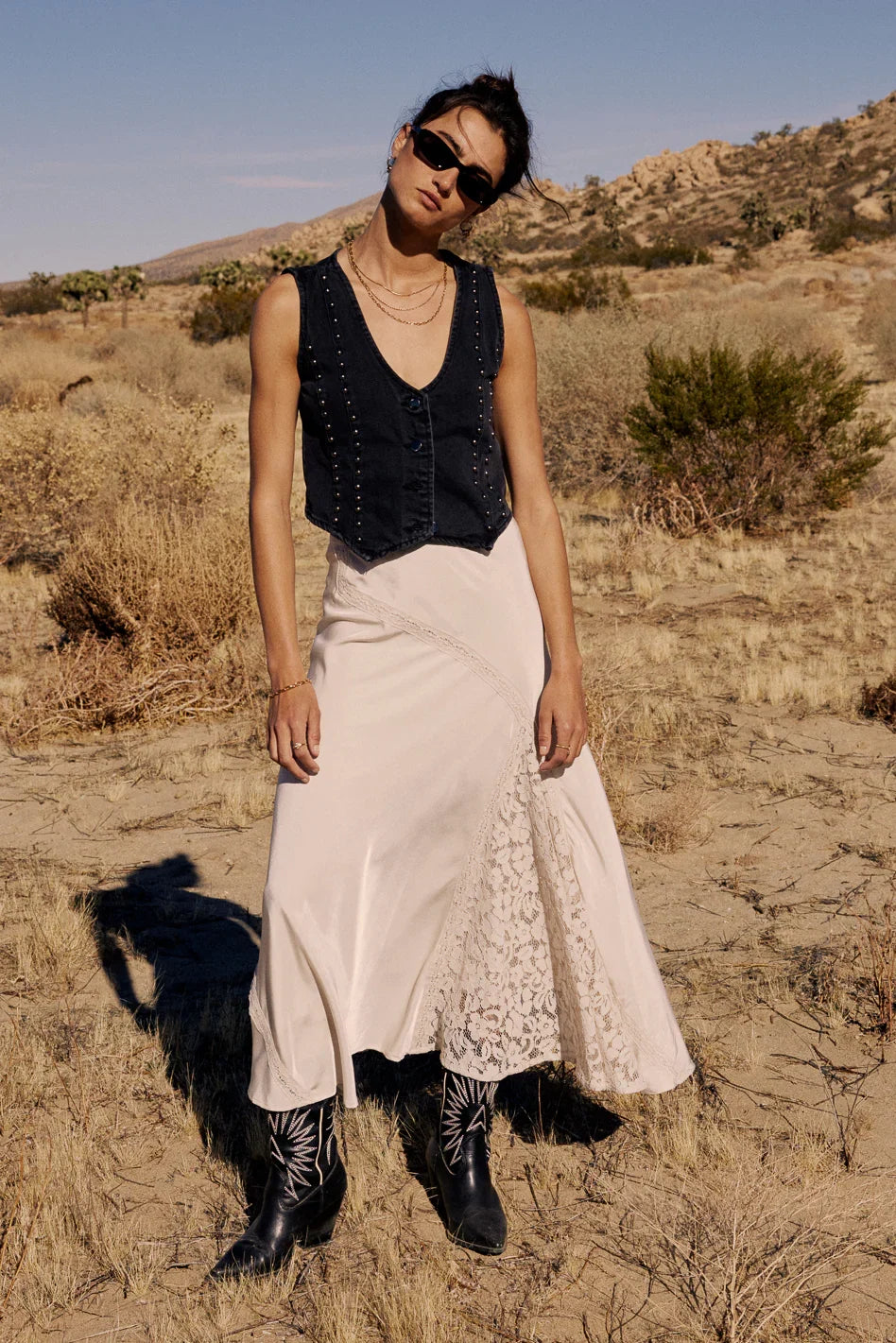 Samantha Maxi Skirt in Cream FINAL SALE