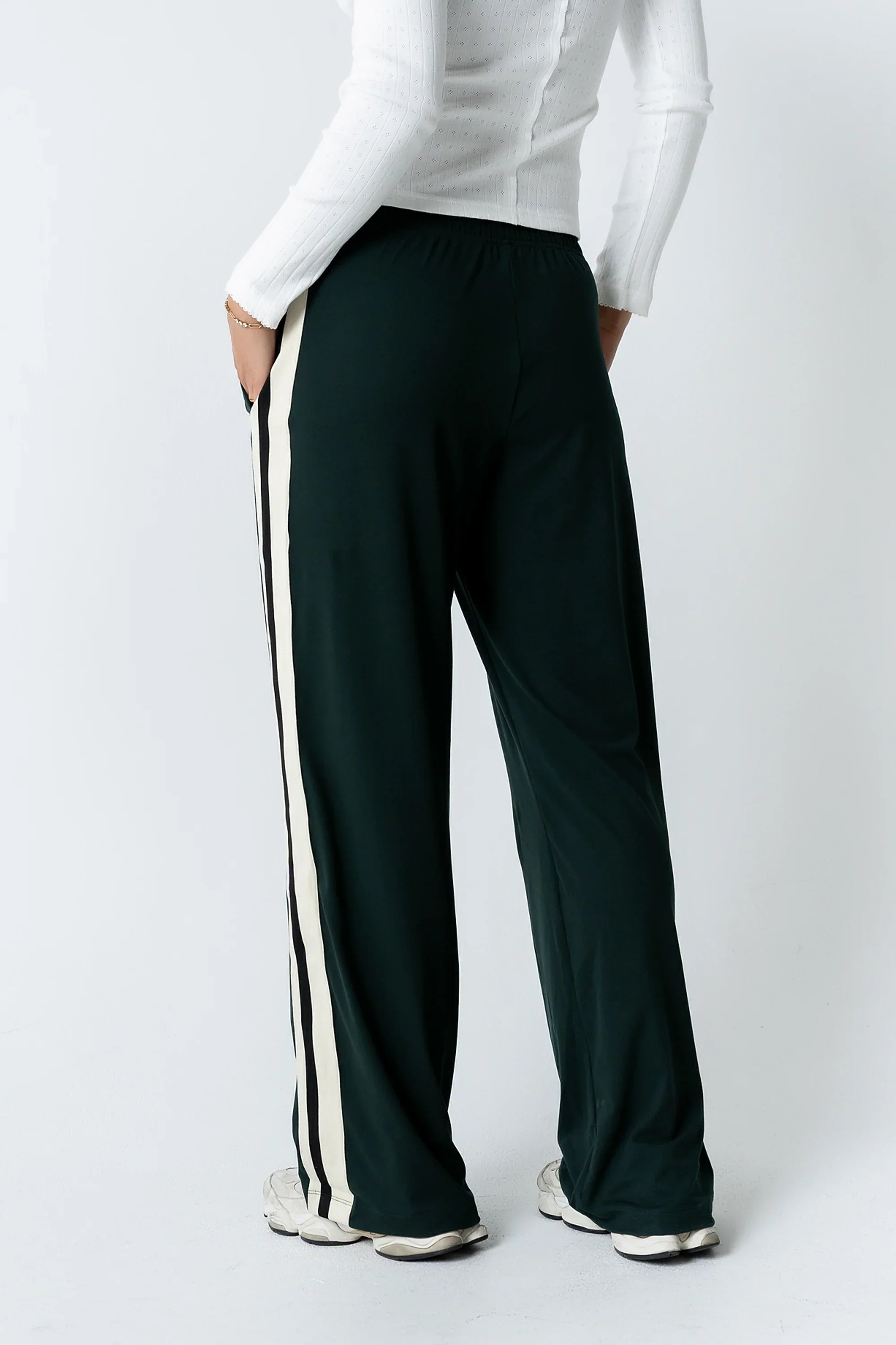 Avery Striped Pants in Green FINAL SALE