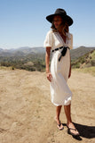 Selah Lace Trim Midi Dress in Cream FINAL SALE