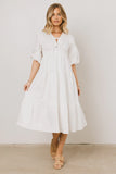Nadia Midi Dress in Cream FINAL SALE