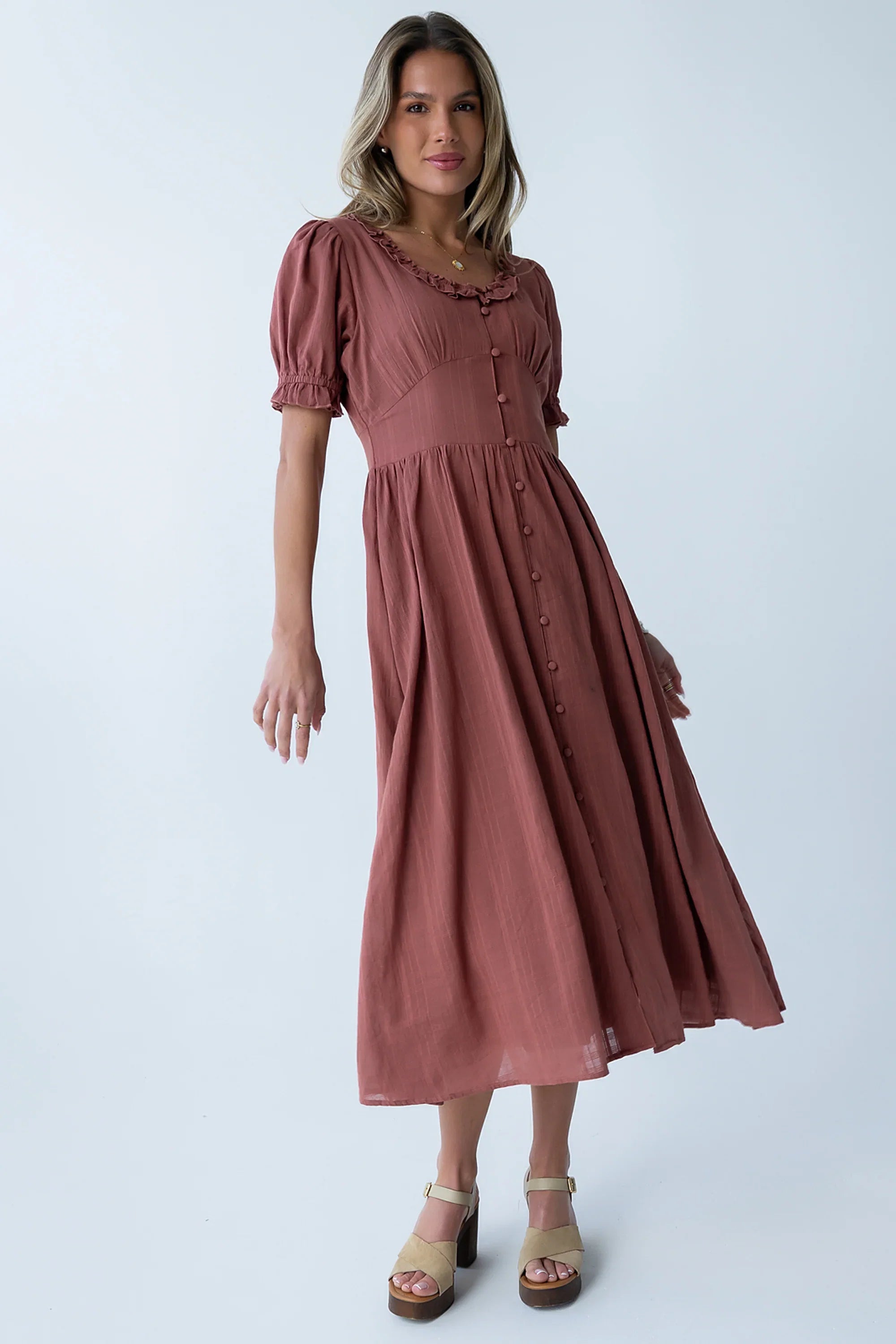 Demi Maxi Dress in Marsala
