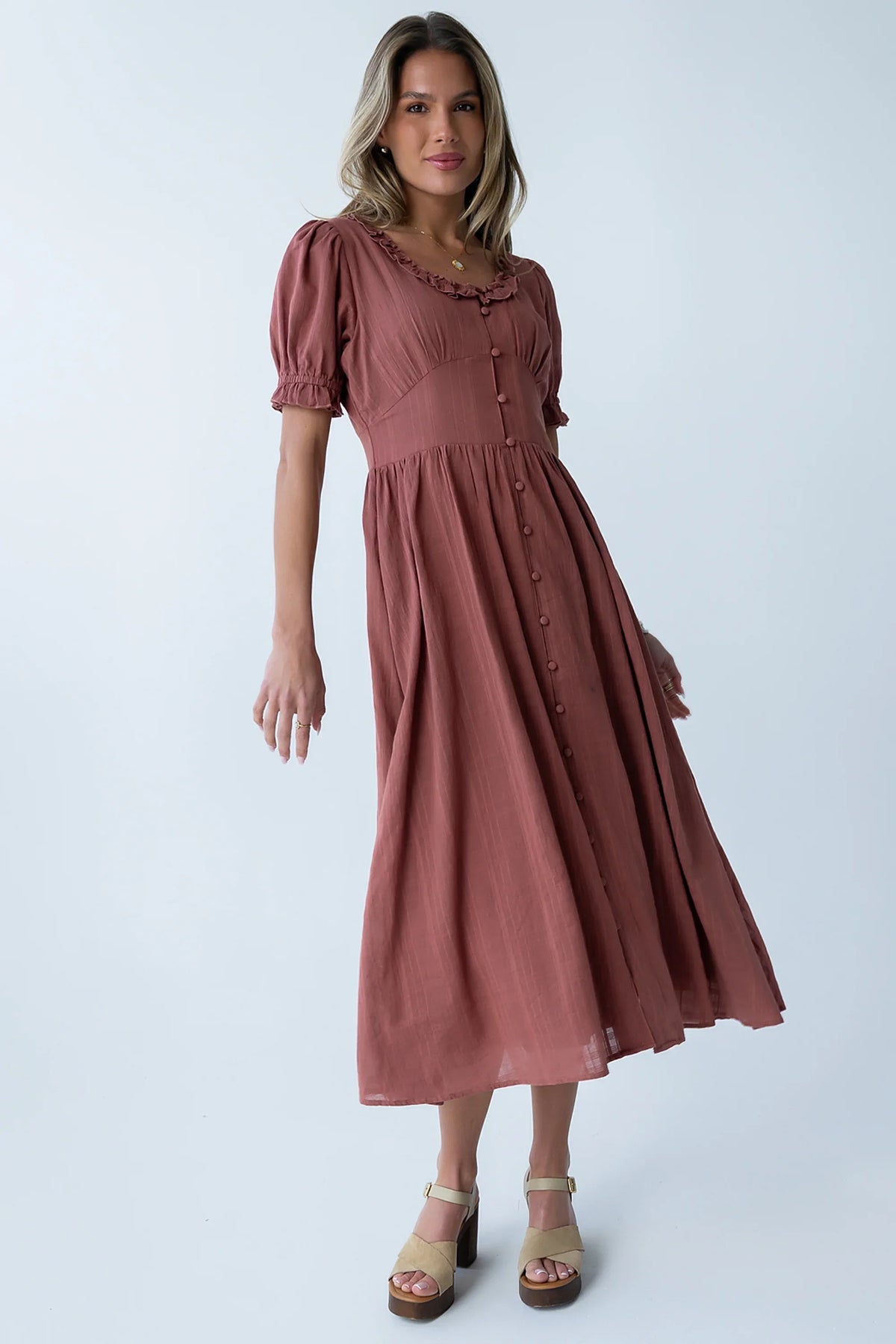 Demi Maxi Dress in Marsala