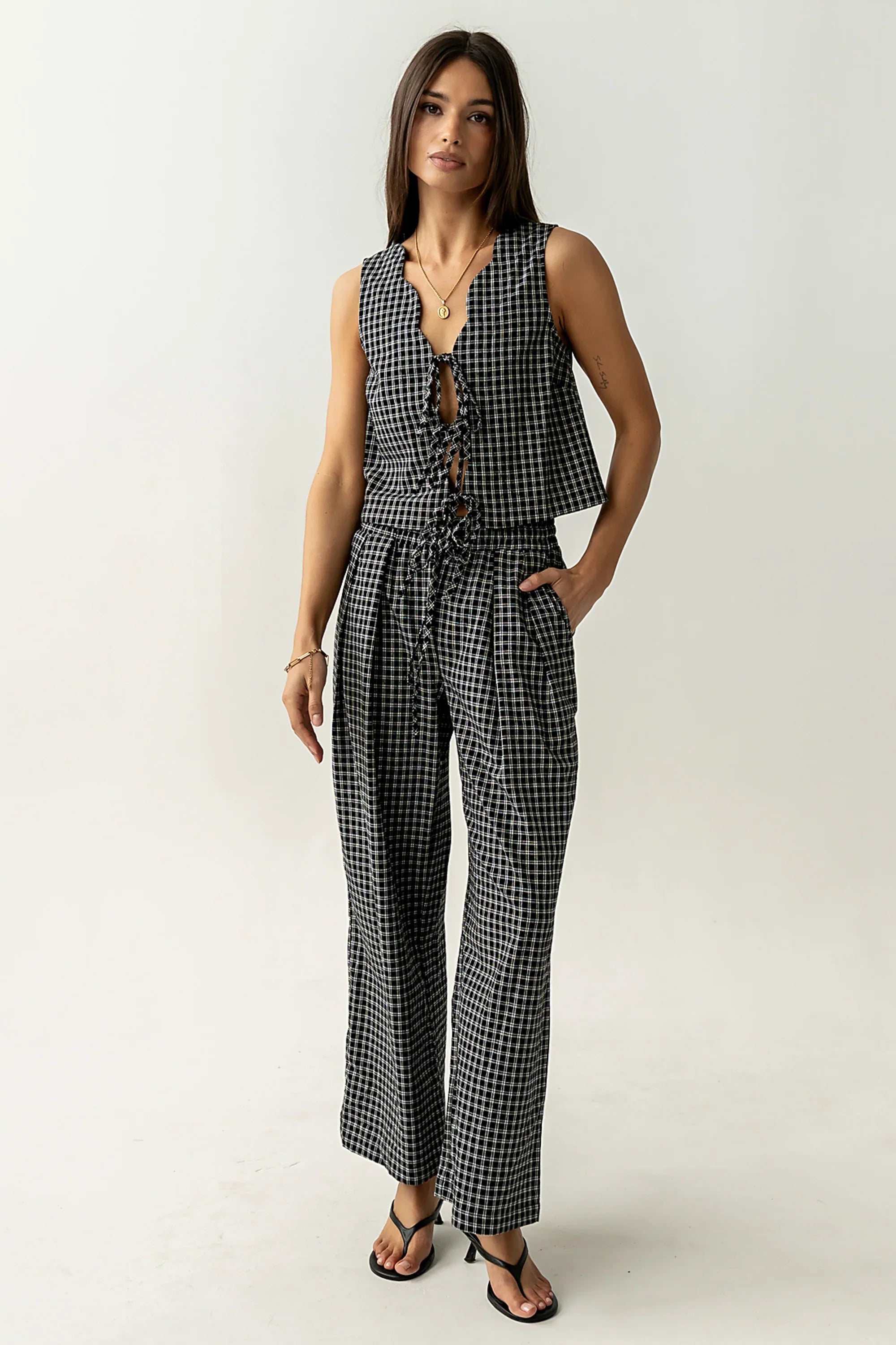 Lea Plaid Vest