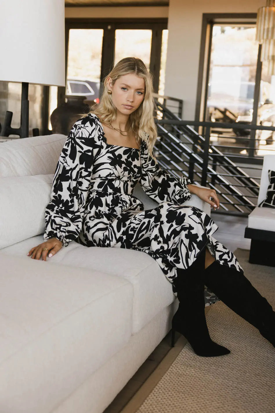 Soren Midi Dress in Black FINAL SALE