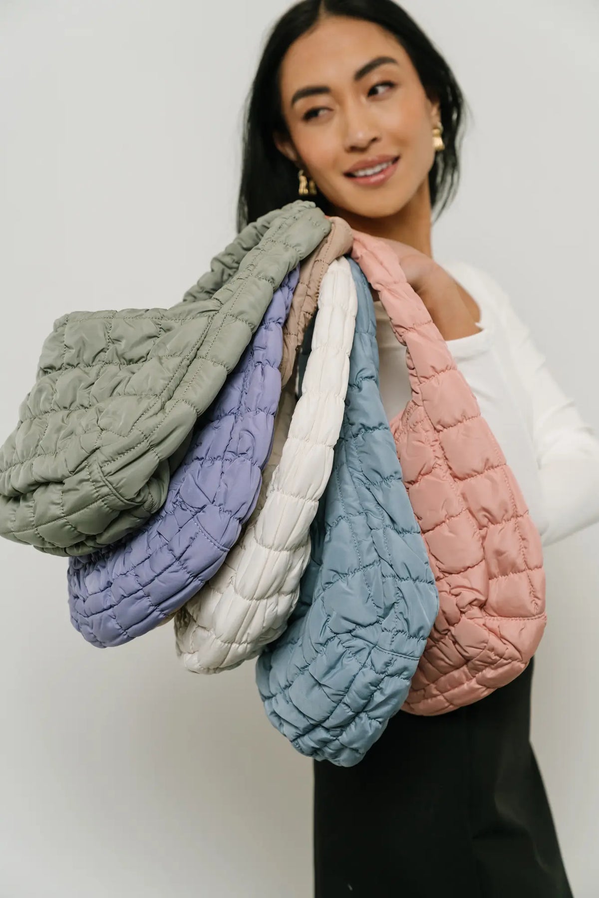 Julia Quilted Bag in Sage