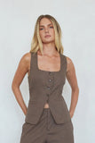 Rina Button Up Vest