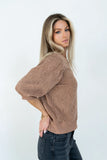 Marrel Textured Top in Brown FINAL SALE