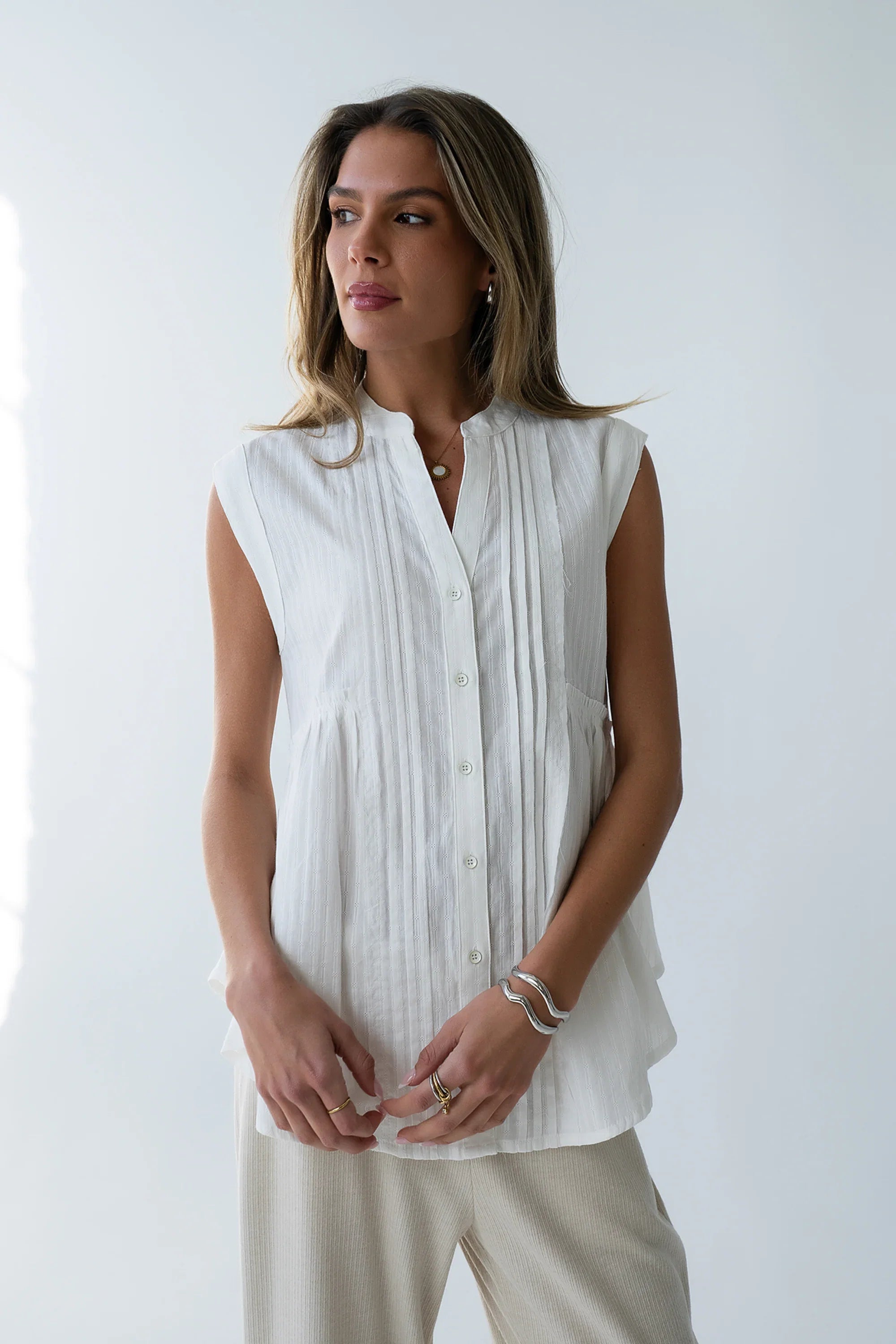 Halle Pleated Top