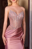 PROVENCE GOWN DROP WAIST BEADED CORSET DRESS