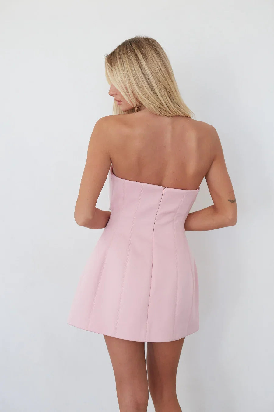 Alix Twist Front Bubble Mini Dress