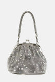 Womens All Over Rhinestones Evening Clutch Bags with Straps