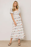 Jayce Embroidered Floral Maxi Dress FINAL SALE