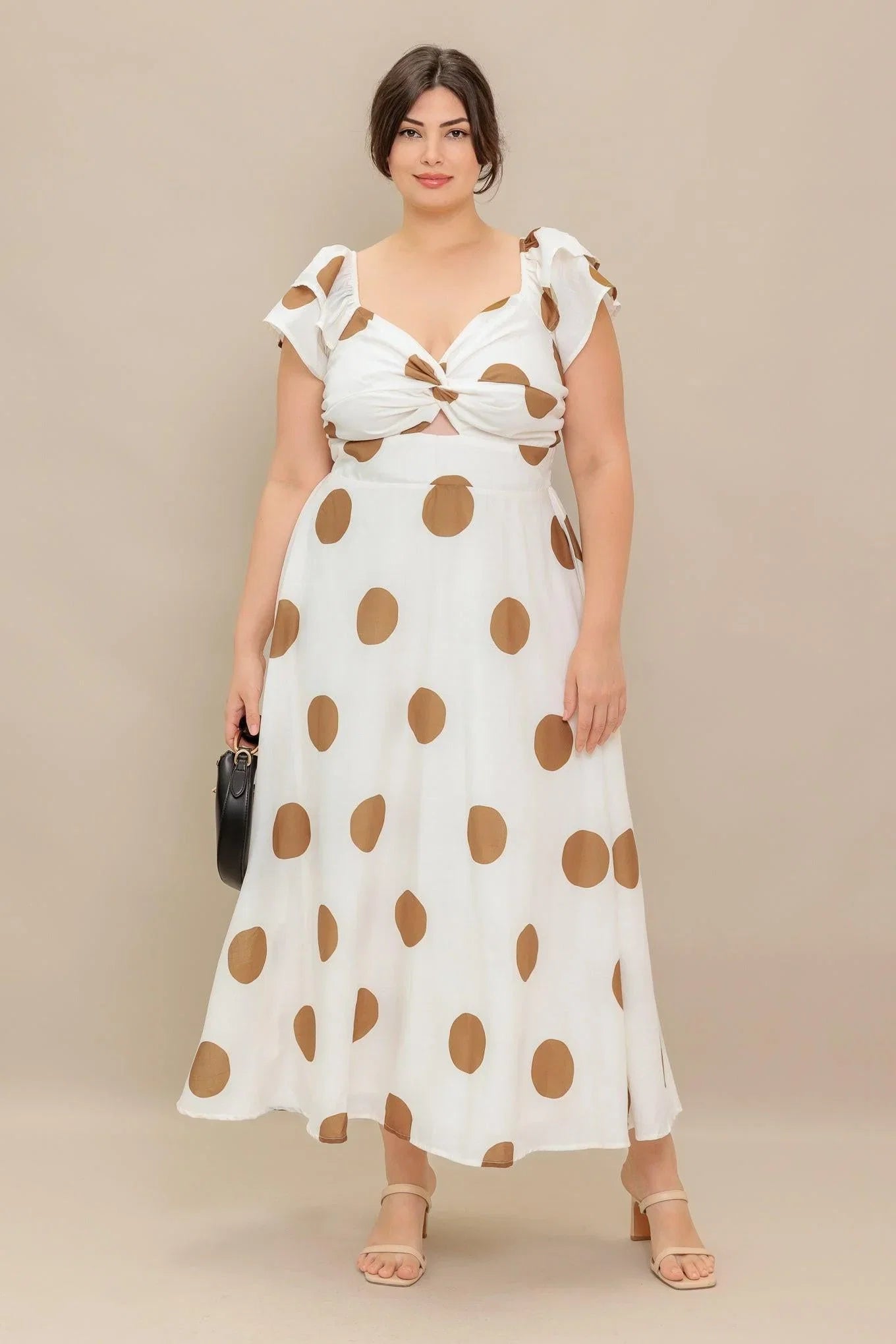MOJITO MOOD POLKA DOT MIDI DRESS