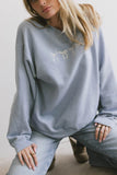 Pretty Bows Crewneck in Blue FINAL SALE