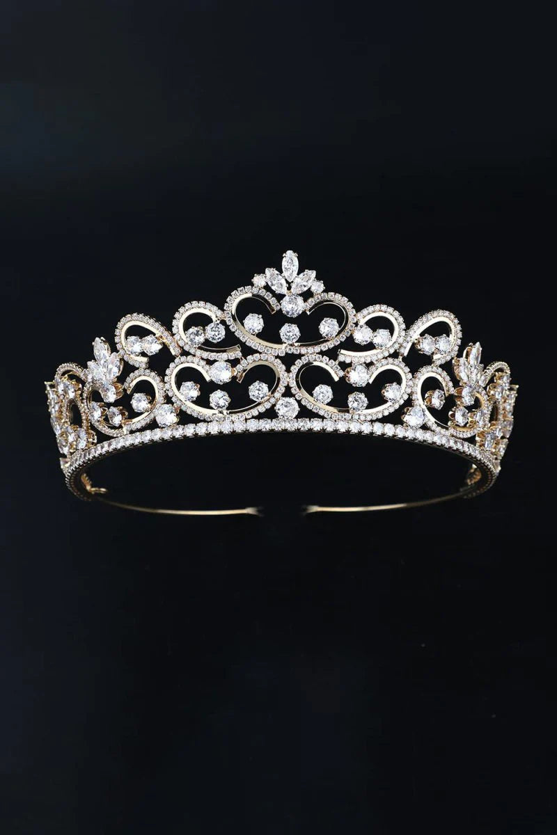 Silver Sparkly Crystal Bridal Crown
