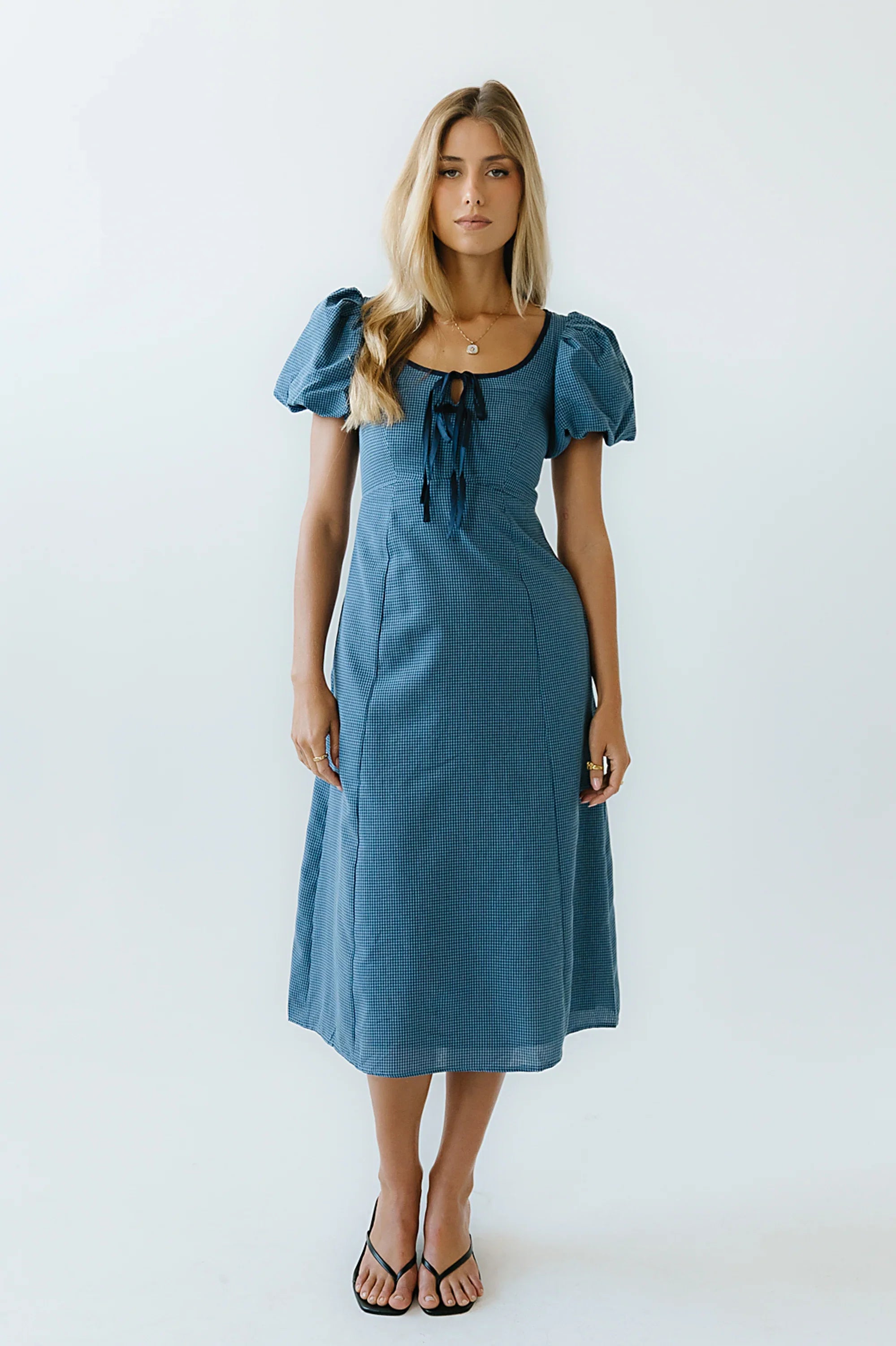 Elle Gingham Midi Dress FINAL SALE