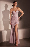 Mylie Gown Glitter Dusted Long Bustier Dress