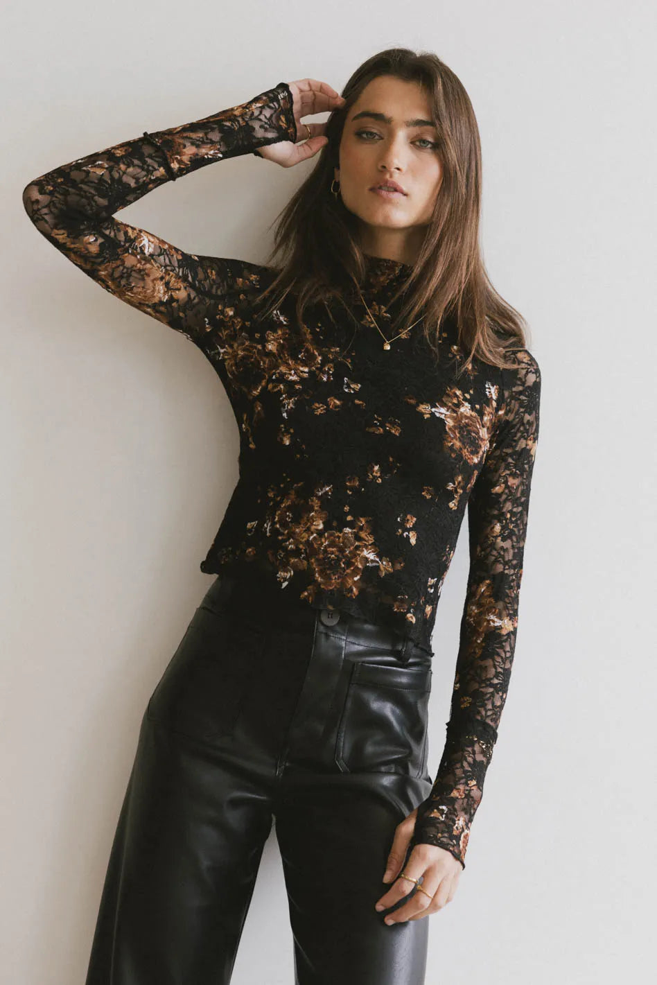 Davina Floral Lace Top FINAL SALE