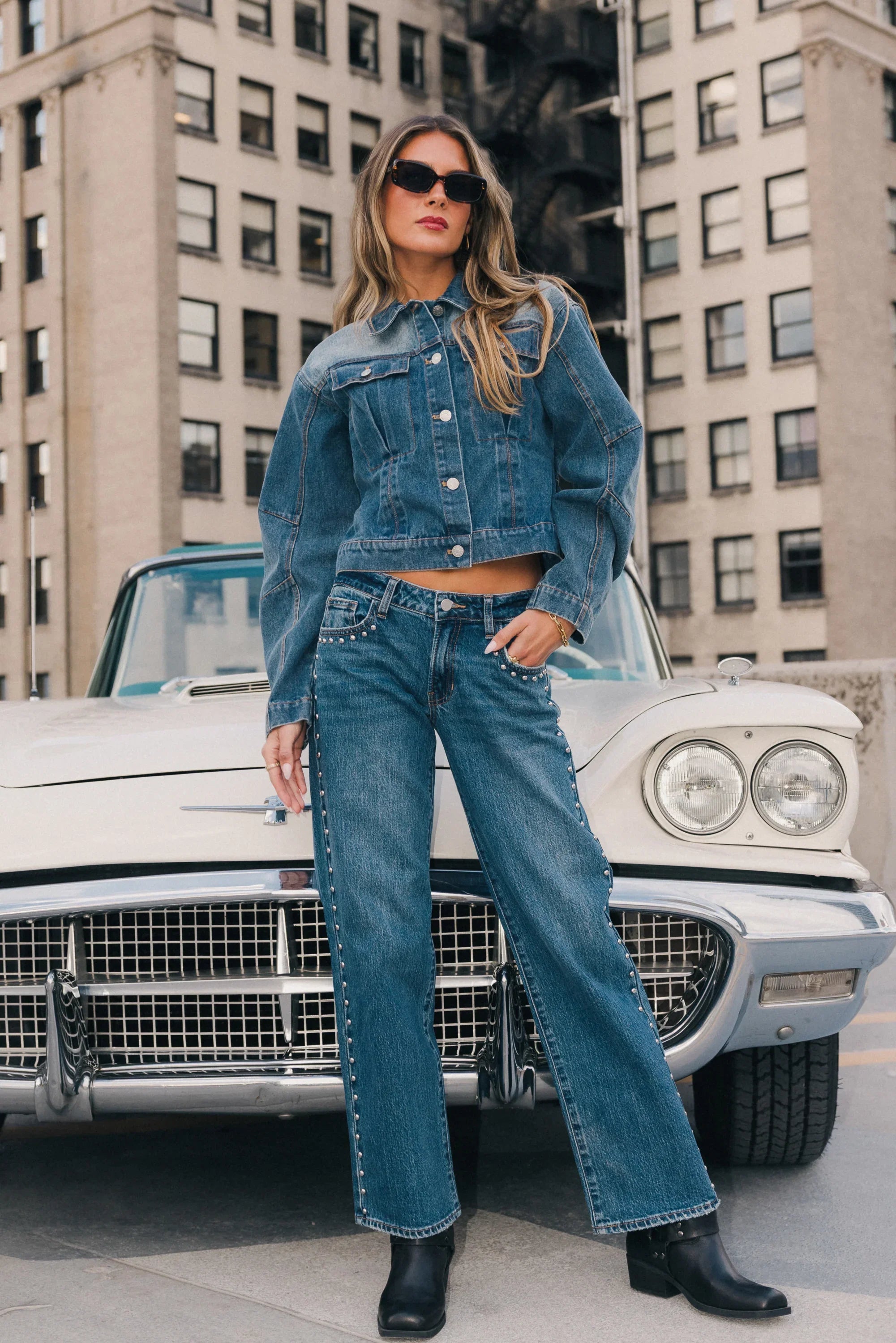 Noel Studded Baggy Jeans